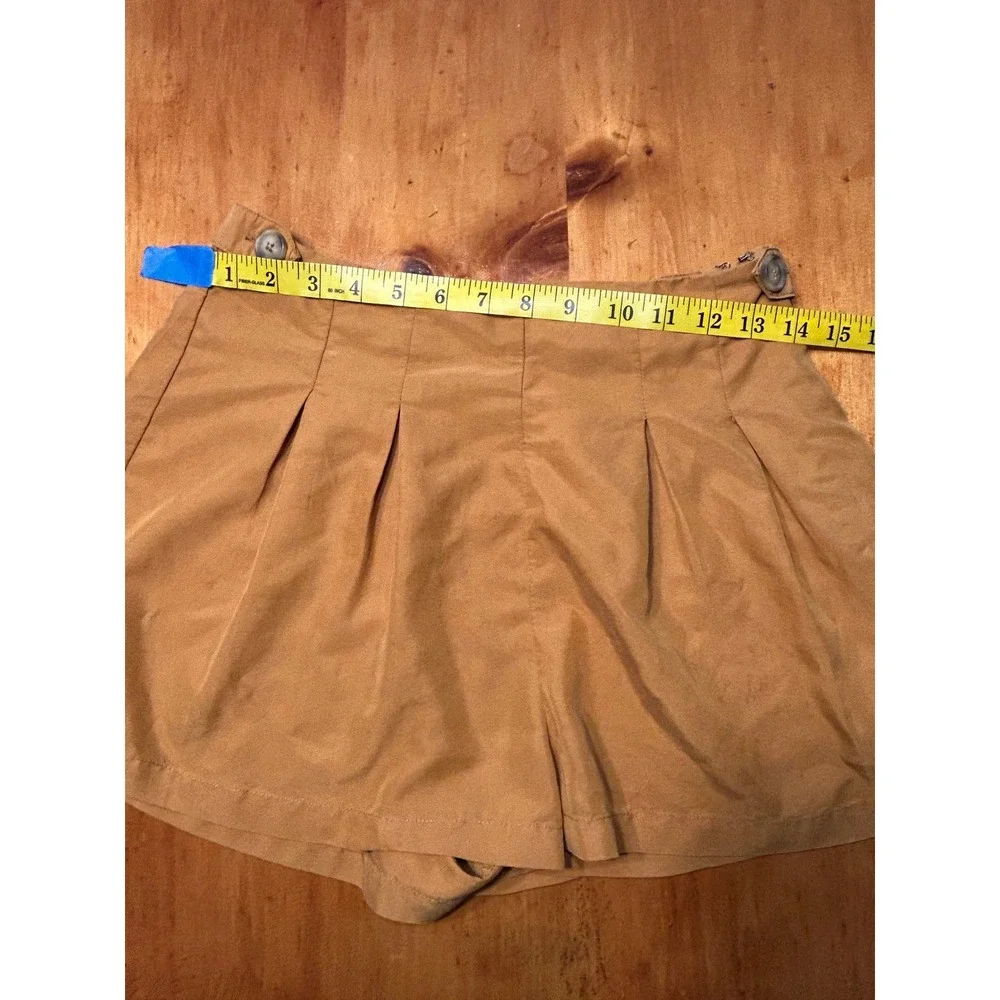 Urban Outfitters Boho Preppy Indie Mustard Yellow Pleated High Waisted Shorts